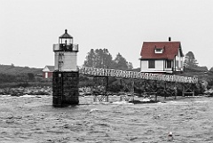Ram Island Lighthouse on Stormy Day in Maine